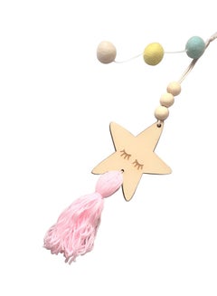 Buy Nordic Style Star Tassel Wall Hanging Ornament Beige/Pink 15centimeter in Saudi Arabia
