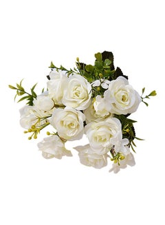 اشتري 15 زهرة من زهور الروز الملكي الصناعي بتصميم أوروبي أبيض 28Ø³Ù†ØªÙŠÙ…ØªØ± في مصر