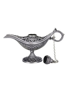 Buy Vintage Style Fairy Tale Aladdin Magic Lamp Grey/Black 12x4x7.5cm in UAE