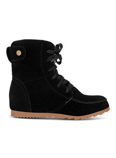 Buy Lace-Up Elevator Boot Black in UAE