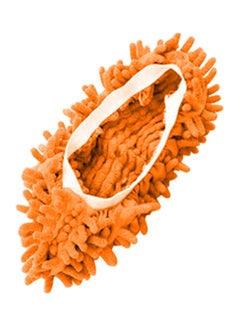 Buy Chenille Micro Fiber Slipper Shoe Cover Orange in UAE