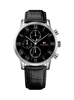 Buy Men's Kane Round Shape Leather Band Analog Wrist Watch 44 mm - Black - 1791401 in Egypt