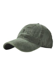 Buy Solid Pattern Adjustable Snapback Cap Pea Green in Saudi Arabia