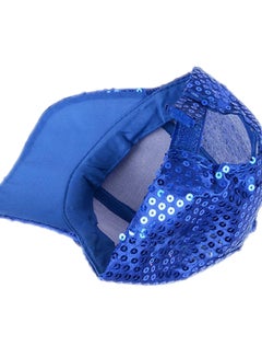 Buy Sequins Snapback Cap Blue in UAE