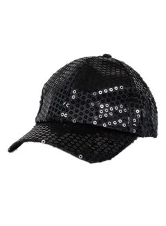 اشتري Sequins Snapback Casual Cap Black في الامارات