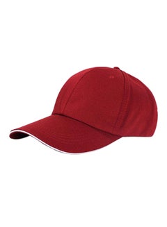 Buy Adjustable Snapback Baseball Cap Wine Red in Saudi Arabia