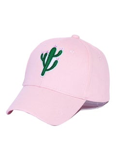 Buy Cactus Pineapple Embroidery Baseball Cap Pink/Green in UAE