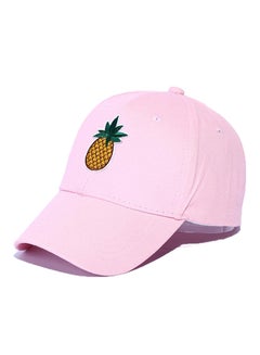 Buy Cactus Pineapple Embroidery Baseball Cap Pink in UAE