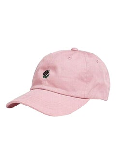 Buy Embroidered Baseball Cap Pink in UAE