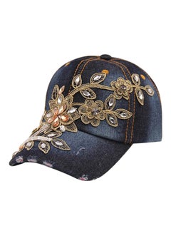 Buy Embossing Flower Cap Black in UAE