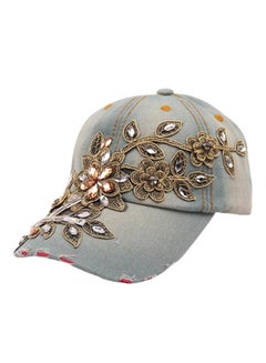 Buy Embossing Flower Cap Grey in Saudi Arabia