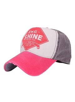 Buy English Letter Print Snapback Baseball Cap Watermelon Red/Grey in Saudi Arabia