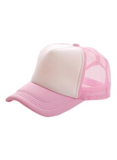 Buy Adjustable Trucker Baseball Cap Pink/White in Saudi Arabia