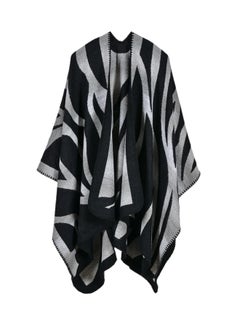 Buy Camouflage Poncho Style Cape Black/Grey in UAE