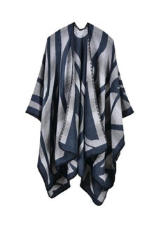 Buy Camouflage Poncho Style Cape Dark Blue/Grey in Saudi Arabia