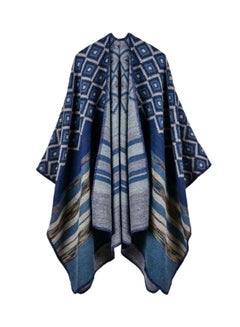 Buy Printed Tabby Cape Navy Blue in UAE