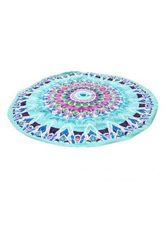 Buy Mandala Tapestry Summer Beach Throw Sky Blue/Purple/Black 150 centimeter in UAE