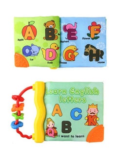 Buy Baby Cloth Book With Shake Bell Ring Rattles Teether Early Development Toy in Saudi Arabia