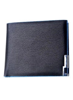 Buy Business Style Bifold Wallet Black/Blue in Saudi Arabia