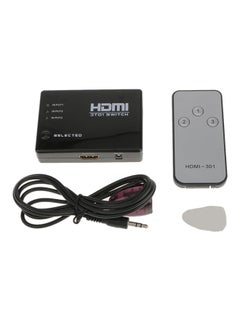 اشتري فاصل تحويل HDMI بـ 3 منافذ لتلفزيون بدقة عالية أسود في الامارات