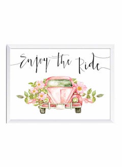 Buy Enjoy The Ride Wall Art Painting With Frame Multicolour 32 x 22cm in Saudi Arabia