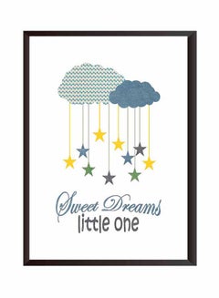 Buy Sweet Dreams Little One Wall Art Painting With Frame Multicolour 32 x 22cm in Saudi Arabia