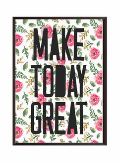 Buy Make Today Great Wall Art Painting With Frame Multicolour 32x22cm in Saudi Arabia