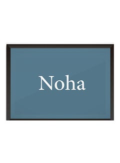 Buy Noha Name Wall Art Painting With Frame Blue/White 32x22cm in Saudi Arabia