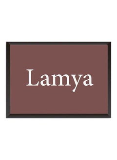 Buy Lamya Name Wall Art Painting With Frame Brown/White 32x22cm in Saudi Arabia