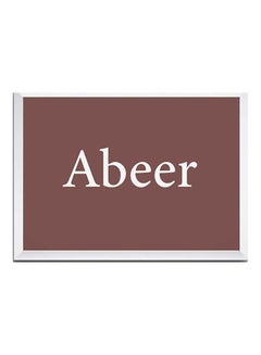 Buy Abeer Name Wall Art Painting With Frame Brown/White 32x22cm in Saudi Arabia