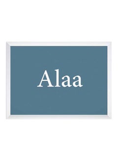 Buy Alaa Name Wall Art Painting With Frame Blue 32x22centimeter in Saudi Arabia