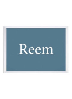 Buy Reem Name Wall Art Painting With Frame Blue 32x22cm in Saudi Arabia