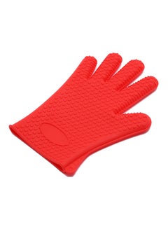 Buy Oven High Temperature Resistant Gloves Red in Egypt