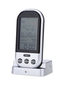 Buy Wireless Meat Thermometer Silver/Grey in UAE