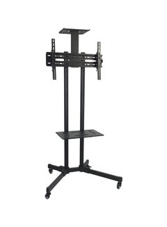 Buy TV Stand Wall Brackets with Wheels,Rolling TV Cart for 32-70 Inch LCD LED OLED Flat Panel Plasma Screens, Mobile Floor TV Stand with Height Adjustable Shelf, Holds up to 132 lbs Black in Egypt