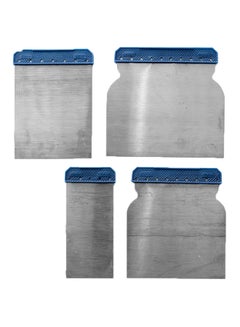 اشتري 4-Piece Scraper Set Silver/Blue في الامارات