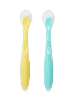 Buy 2-Piece Soft Silicone Spoon Set in Saudi Arabia