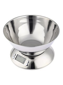 Buy Stainless Digital Electronic Food Scale With Bowl Silver in UAE