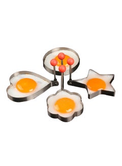 Buy 4-Piece Fried Egg Mould Silver in Egypt