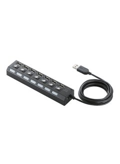 Buy 7-Port Hi-Speed USB Hub Black in Egypt