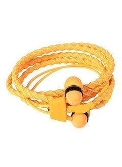 Buy Classic Series In-Ear Wristband Earphones With Mic Yellow in Saudi Arabia