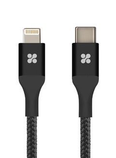 Buy USB Type-C to Lightning Cable, Heavy Duty Nylon Braided 2.4A Type-C to Lightning Sync and Charging Cable with Android OTG Support for MacBook Pro, iPhone X, 8, 8 Plus, Samsung Note 8, S8, S8 Plus Black in UAE