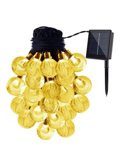 Buy Crystal Ball Waterproof Solar String LED Lights Yellow 7meter in UAE