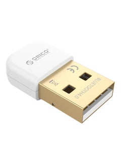 Buy USB Bluetooth Adapter For Computer White in Saudi Arabia