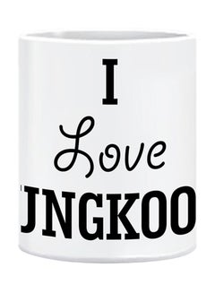 اشتري مج مطبوع عليه I Love Jung Kook أبيض 10سم في مصر