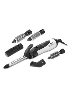 Buy 6-In-1 Hot Air Brush Black/White in Saudi Arabia