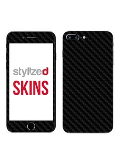 Buy Premium Vinyl Skin Decal Body Wrap For Apple iPhone 8 Plus Carbon Fibre Black in UAE