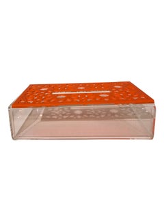 Buy Plexi Tissue Box Orange/Clear 20cm in Saudi Arabia