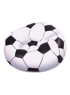 Buy Beanless Soccer Ball Chair 114x112x71cm  -26-75010 White/Black 114x112cm in Saudi Arabia