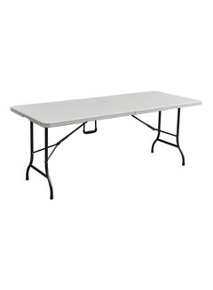 Buy Folding Table White 180x72x76.5centimeter in Saudi Arabia